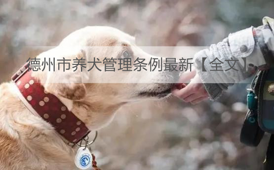 德州市养犬管理条例最新【全文】